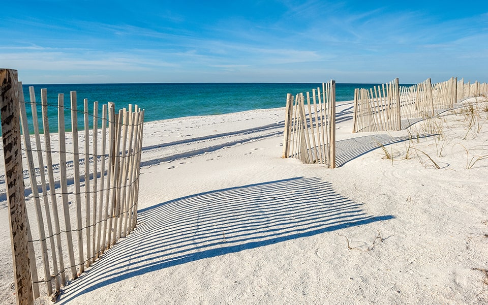 A picture of a gulf coast beach