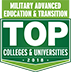 Military Advanced Education & Transition recognition logo, for Top Colleges & Universities